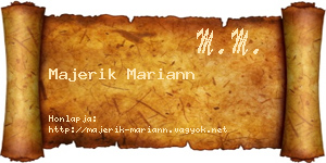 Majerik Mariann névjegykártya